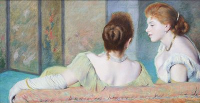 Franciául:  Causerie
Olasz: Sul divano alkotó: Federico Zandomeneghi
