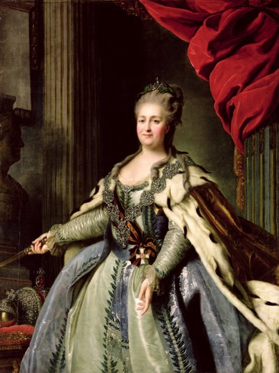 II. Katalin (1729-96) portréja 1770 körül (olaj, vászon) alkotó: Fedor Stepanovich Rokotov