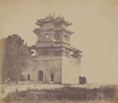 Yuen Min Yuen császári nyári palota, Pekin, Az égés előtt, 1860. október 18. alkotó: Felice Beato