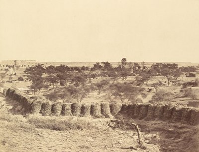 Mount Picquet, a távolban Metcalfe házával és istállóival alkotó: Felice Beato