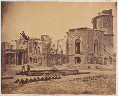 A rezidencia eleje, Lucknow, 1858 alkotó: Felice Beato