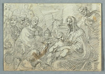 A Mágusok imádása Lodovico Carracci után alkotó: Felice Giani