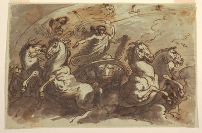 Apollo vezeti a Nap szekerét, a Sala di Apollo e Diana, Palazzo Bianchetti, Bologna számára alkotó: Felice Giani