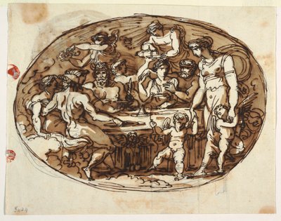 Istenek bankettje, az étkező változata, Palazzo Guarini, Forli alkotó: Felice Giani