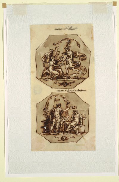 Bacchus születése; Bacchus és Ariadné bankettje alkotó: Felice Giani