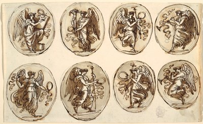 Mennyezettervezés, Történelem, Bőség hat oválisban, Herkules és Hebe szobája, Palazzo Gessi, Faenza alkotó: Felice Giani