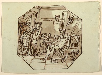 Cornelia, a Gracchi anyja, Palazzo Cavina, Faenza alkotó: Felice Giani