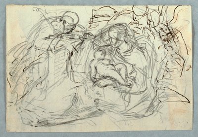 Rajz, Szent család, 1800-1825 alkotó: Felice Giani