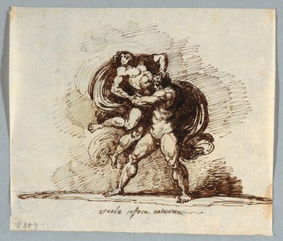 Herkules és Antaeus alkotó: Felice Giani