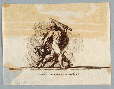Herkules és Cerberus alkotó: Felice Giani