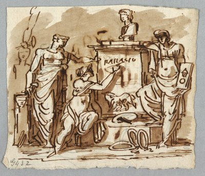 Palladio emlékműve Palladio mellszobra és farkas Romulusszal és Remusszal alkotó: Felice Giani