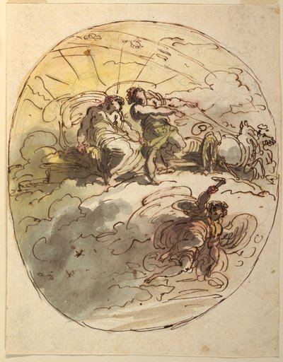Phaeton Bidding Apollo Búcsú alkotó: Felice Giani