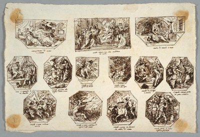 Romulus és Remus, Tizenhárom festmény a Sala delle Origini di Roma számára, Faenza alkotó: Felice Giani