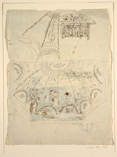 Tanulmány az Apollo-teremhez, Palazzo Milzetti, Faenza alkotó: Felice Giani
