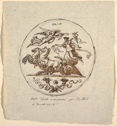 A béke diadala, Roundel, a montmorencyi Aldini villának alkotó: Felice Giani