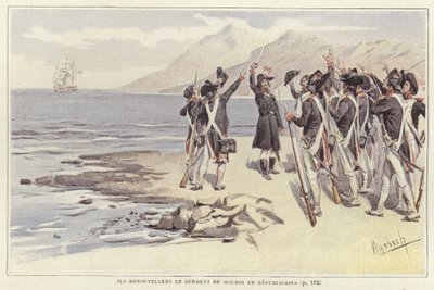 A katonák megújítják esküjüket, hogy meghalnak republikánusok alkotó: Felicien baron de Myrbach-Rheinfeld
