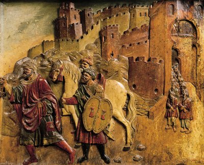 Boabdil utolsó muszlim király 1492-ben hagyta el Granadát, miután átadta a város kulcsait alkotó: Felipe Bigarny or Vigarny