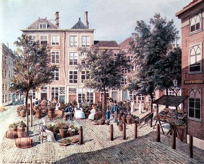 A kis zöldségpiac Hágában alkotó: Felix Bartholdy Mendelssohn