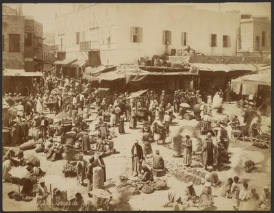 Jaffa bazárja alkotó: Félix Bonfils