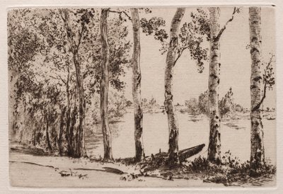 Aspens a Szajna partján alkotó: Felix Bracquemond