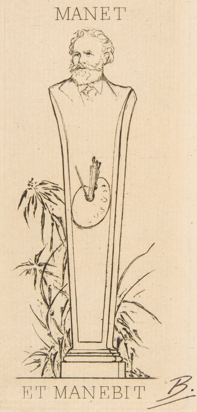 Manet ex-librise, 1875. alkotó: Felix Bracquemond