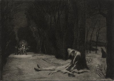 La Mort de Matamore (rézkarc) alkotó: Felix Bracquemond
