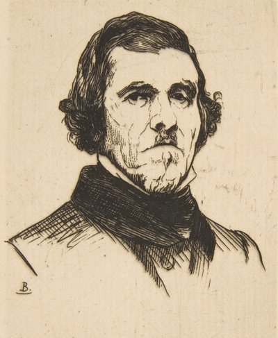 Eugene Delacroix portréja, 1863. alkotó: Felix Bracquemond