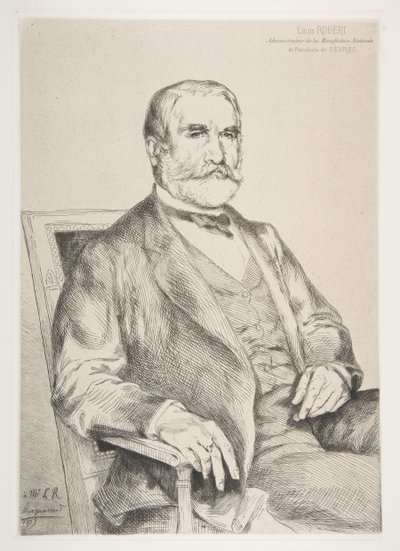Louis Robert portréja, 1873. alkotó: Felix Bracquemond