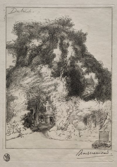 A fogadó kertje Dulwichban alkotó: Felix Bracquemond
