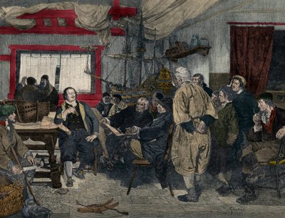 I. Nagy Péter (1672-1725) (I. Nagy Péter) 1697-ben lépett be Hollandiába a hajógyártásba. Felix Cogen festményéből. alkotó: Felix Cogen