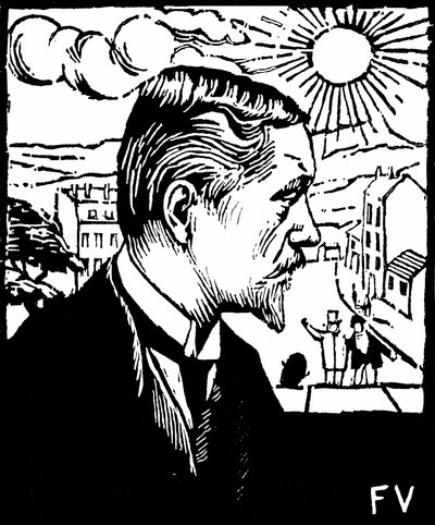 Önarckép. Felix Edouard Vallotton (1865-1925) fametszete, 1890 körül. Magángyűjtemény. alkotó: Felix Edouard Vallotton