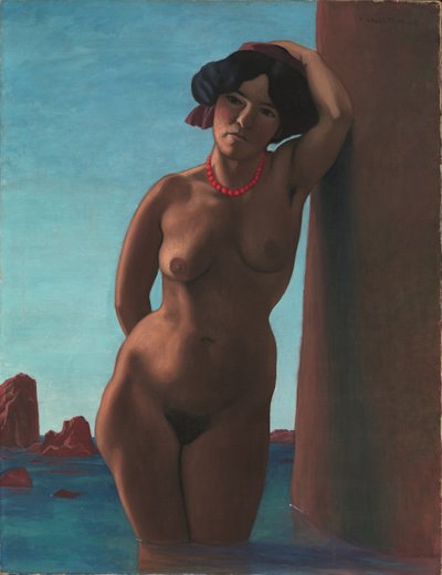 Fürdő a Vörös Sziklánál, 1908 alkotó: Felix Edouard Vallotton