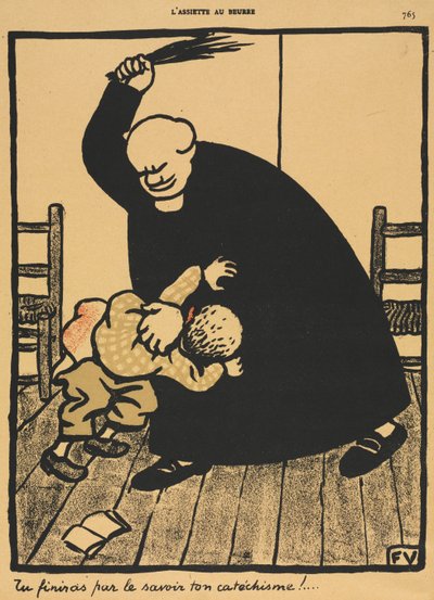 Bűnök és büntetések VIII, 765: Megtanulod..., 1869. alkotó: Felix Edouard Vallotton