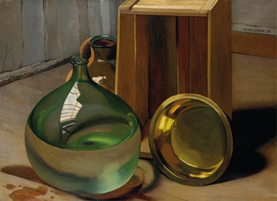 Demijohn és láda, 1925 alkotó: Felix Edouard Vallotton