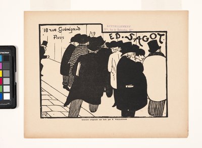 Ed Sagot – A nyomatok szerelmesei (fatömbnyomat) alkotó: Felix Edouard Vallotton