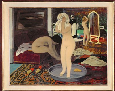 "Femmes a leur toilette" (olaj, karton) alkotó: Felix Edouard Vallotton