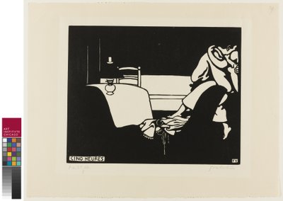 Ötös óra, hetes tábla az Intimaciesből, 1898 alkotó: Felix Edouard Vallotton