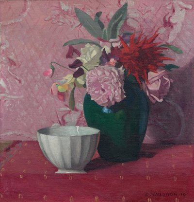 Zöld váza és fehér tál, 1919. alkotó: Felix Edouard Vallotton