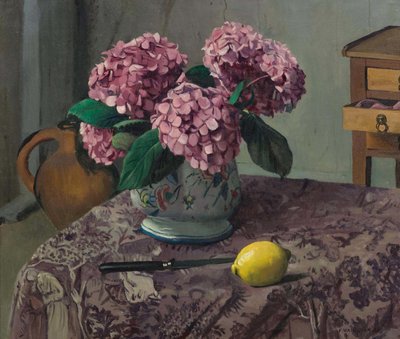 Hortensiák és citrom, 1923. alkotó: Felix Edouard Vallotton