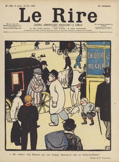 Illusztráció Le Rire alkotó: Felix Edouard Vallotton