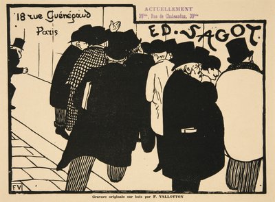A nyomatok szerelmesei, kocsma. 1892 alkotó: Felix Edouard Vallotton