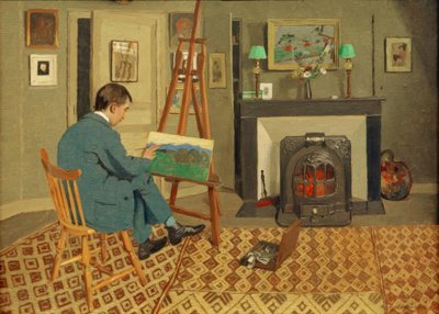 Max Rodrigues-Henriques az apósa műtermében alkotó: Felix Edouard Vallotton
