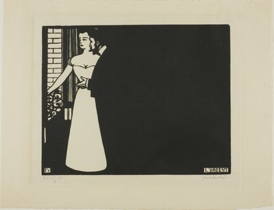 Pénz, ötös tányér az Intimaciesből alkotó: Felix Edouard Vallotton
