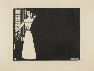 Pénz, ötös tányér az "Intimációk"-ból, 1898 alkotó: Felix Edouard Vallotton
