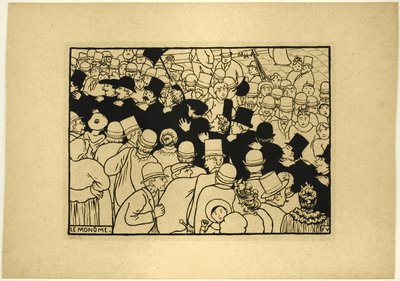 Felvonulás az utcákon egyetlen fájlban alkotó: Felix Edouard Vallotton