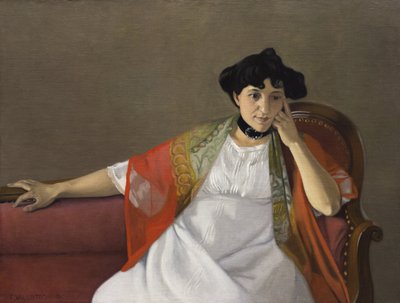 A művész feleségének, Gabrielle Vallottonnak portréja, 1905. alkotó: Felix Edouard Vallotton