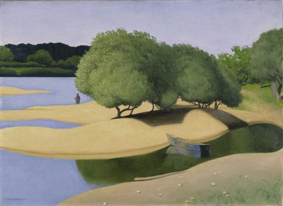 Homokpadok a Loire-ban Des Sables a Loire partján, 1923. alkotó: Felix Edouard Vallotton