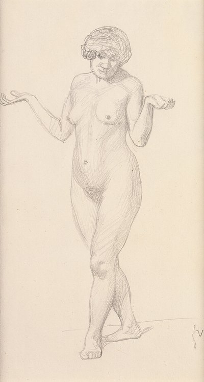 Meztelenül állva, arccal előre alkotó: Felix Edouard Vallotton