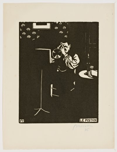 A Cornet, a "Hangszerek" sorozatból, 1896-97 alkotó: Felix Edouard Vallotton