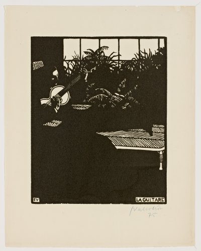 A gitár, a "Hangszerek" sorozatból, V, 1897 alkotó: Felix Edouard Vallotton